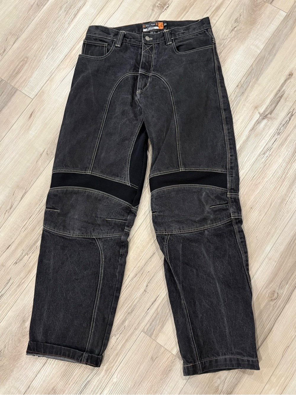 Icon Racing RECON Black Men's Motorcycle Jeans - Rugged Ride-Ready Denim - Picture 2 of 5